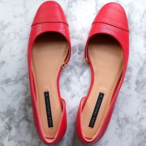 Zara Trafaluc Red D'Orsay Flats Sz 41 (US 10)